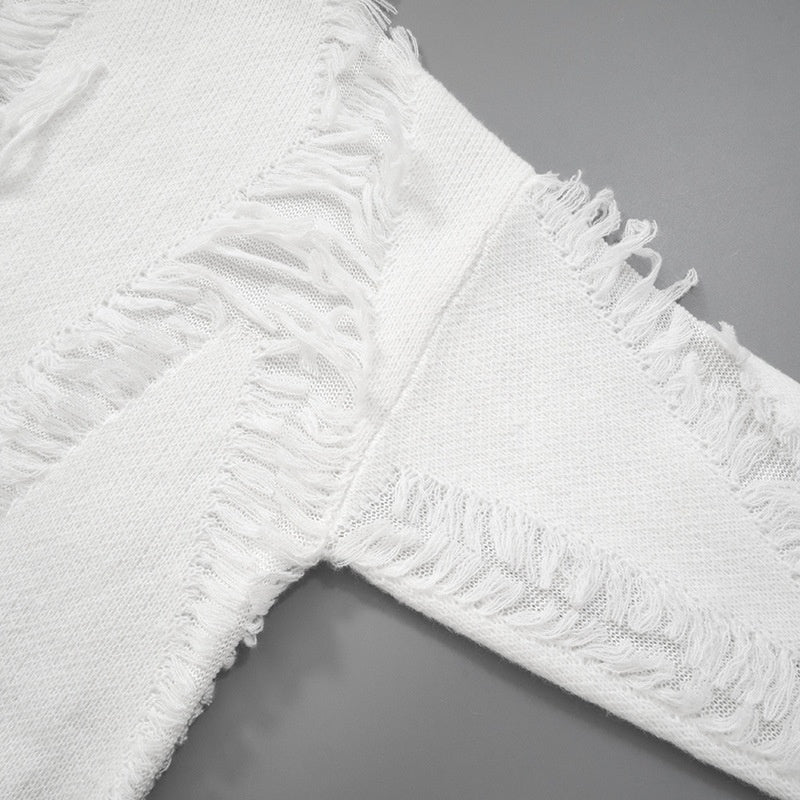 Distressed Crewneck Sweater