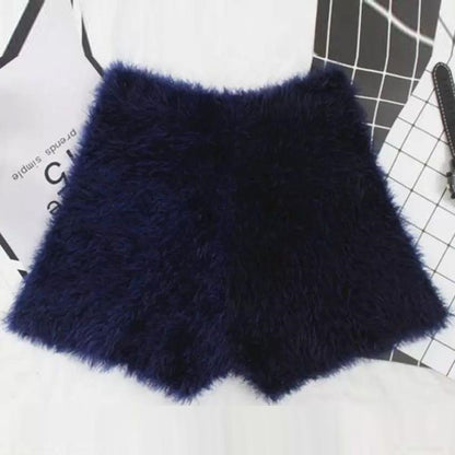 High-Waisted Knit Fleece Shorts