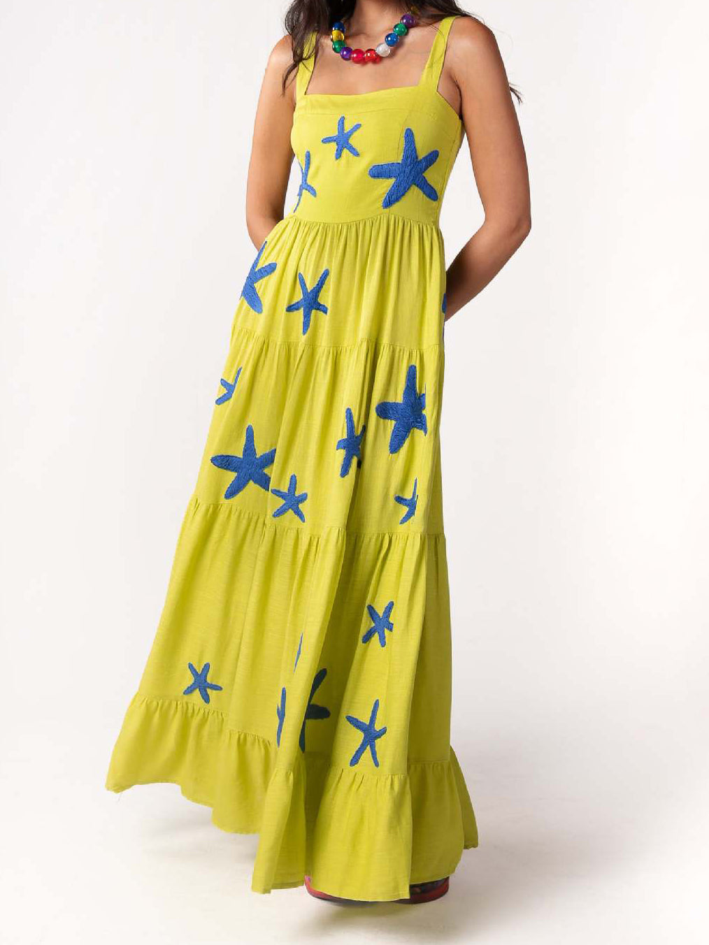 Starfish Print Maxi Dress