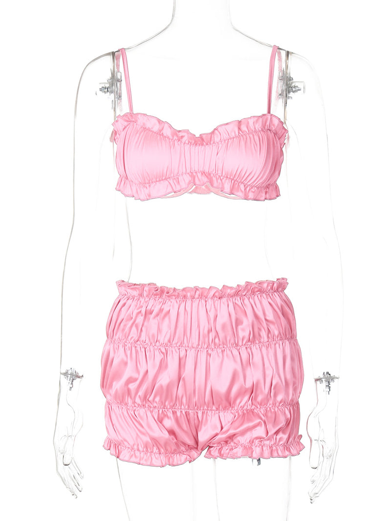 Ruffle Cami Top and Shorts Set