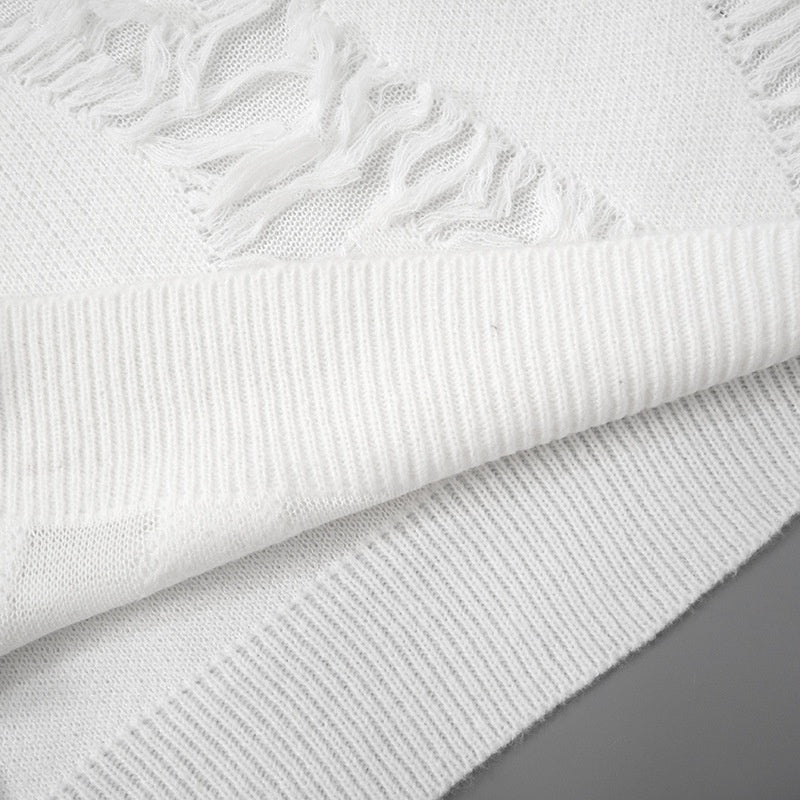 Distressed Crewneck Sweater