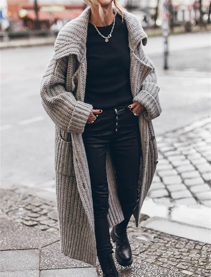 Chunky Knit Open-Front Cardigan