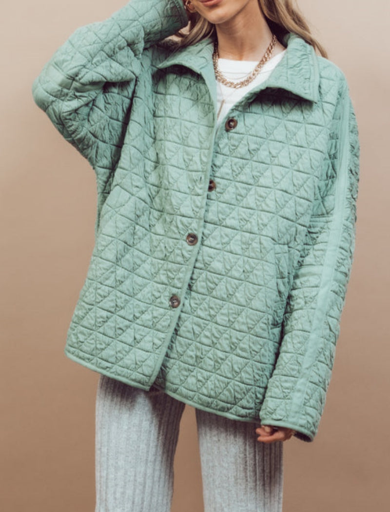 Oversized Lapel Botton-Up Coat