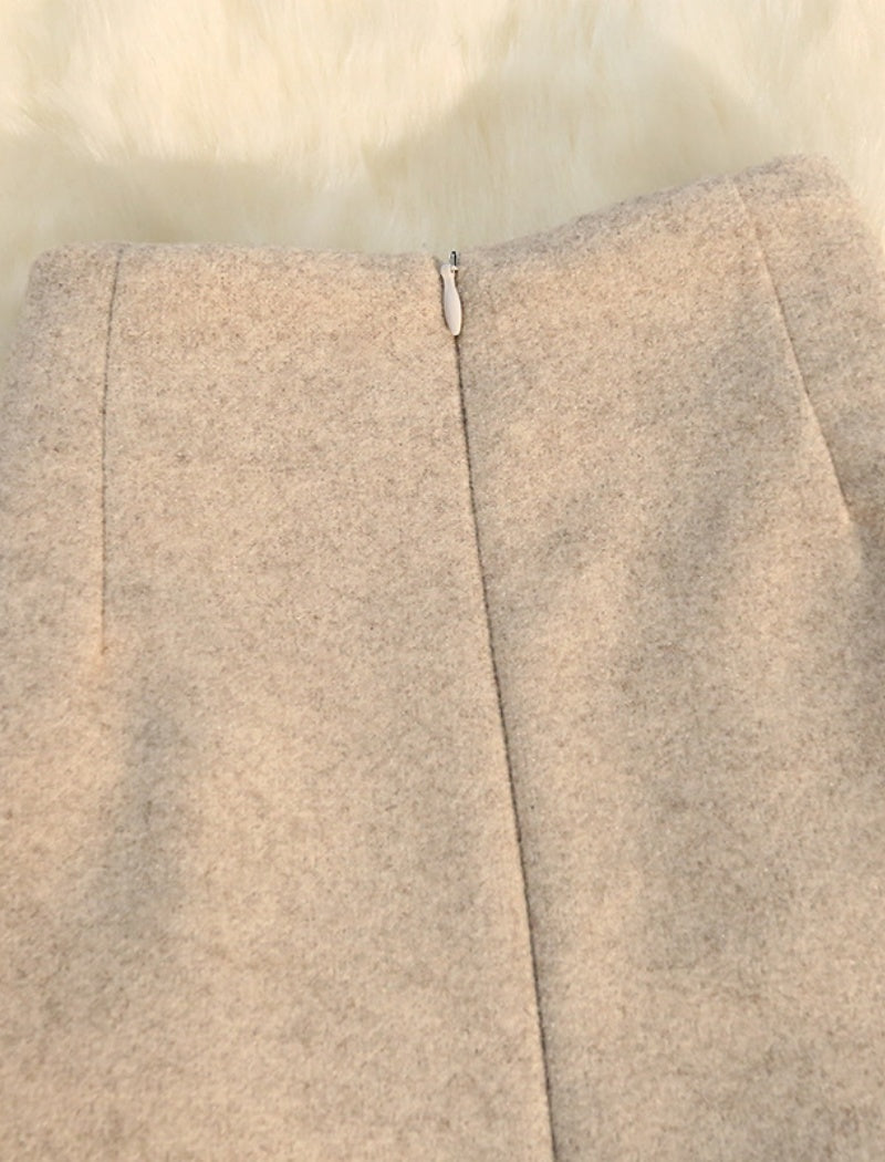 High-Waisted Pencil Skirts in Neutral Tones