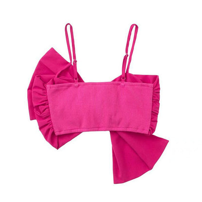 Bow Knot-Front Crop Top