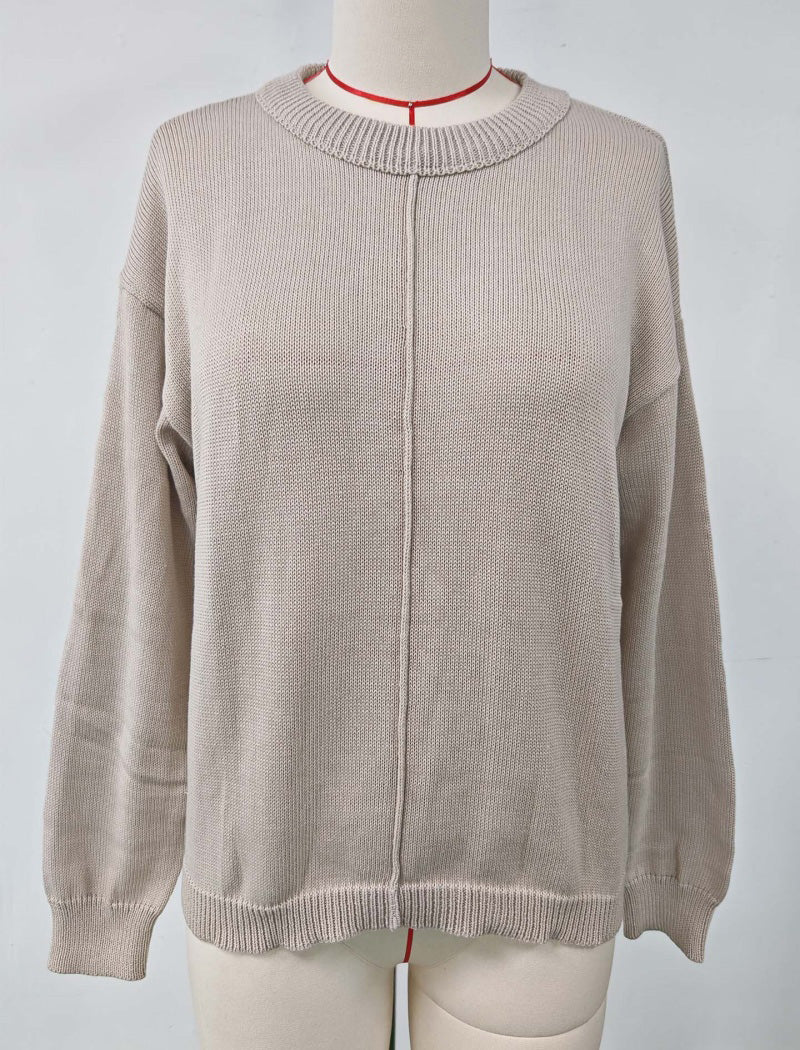 Casual Crewneck Knit Sweater