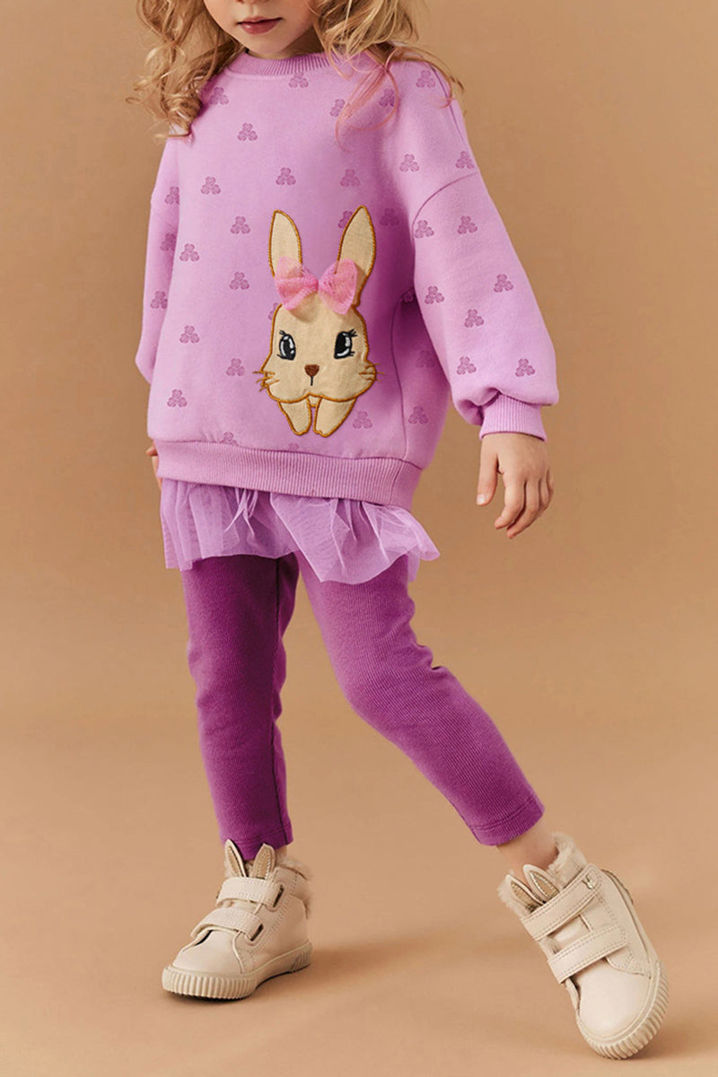 Bunny Graphic Top and Leggings Set (Kids)