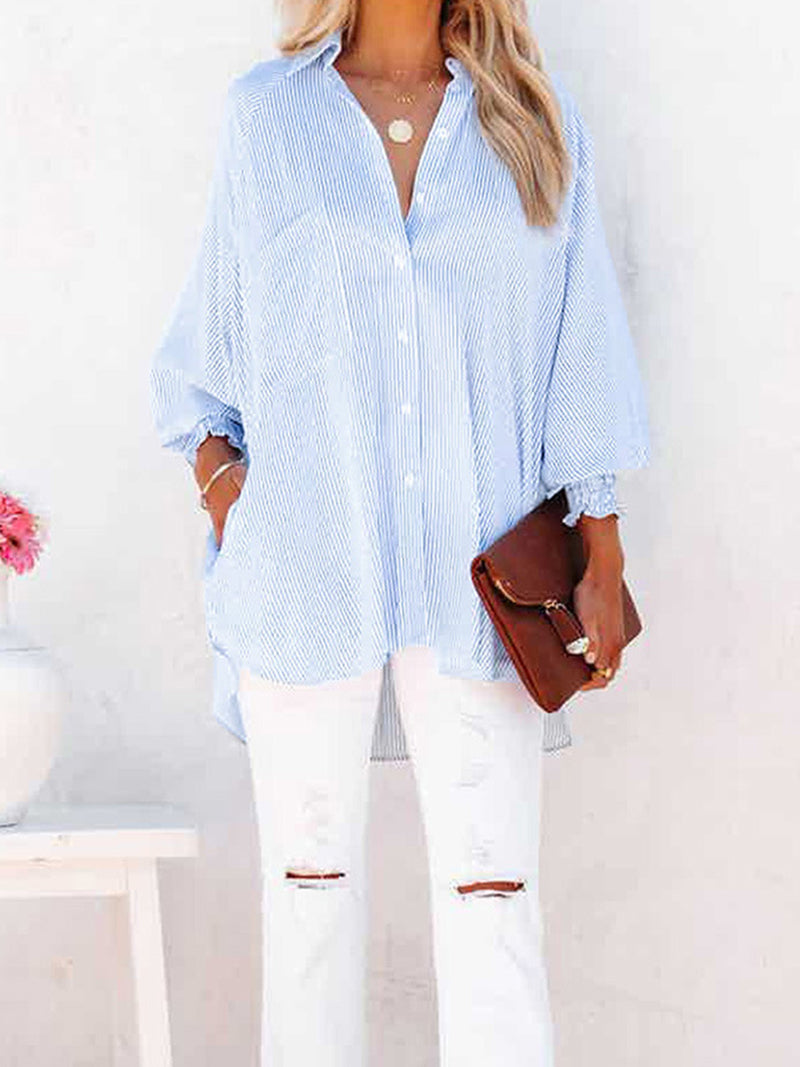 Oversized Button-Front Shirt