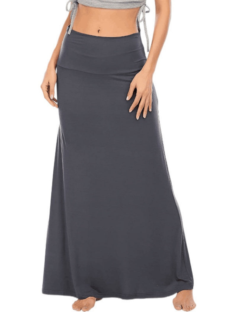 Stretchy Full-Length Maxi Skirt