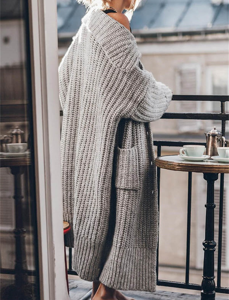 Chunky Knit Open-Front Cardigan