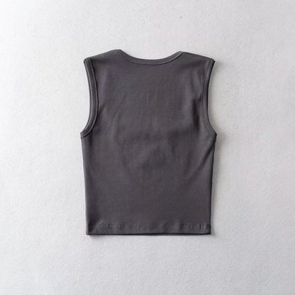 Square Neck Cropped Tank Top