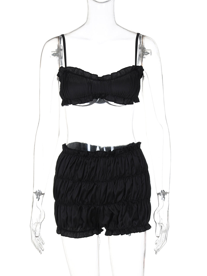 Ruffle Cami Top and Shorts Set