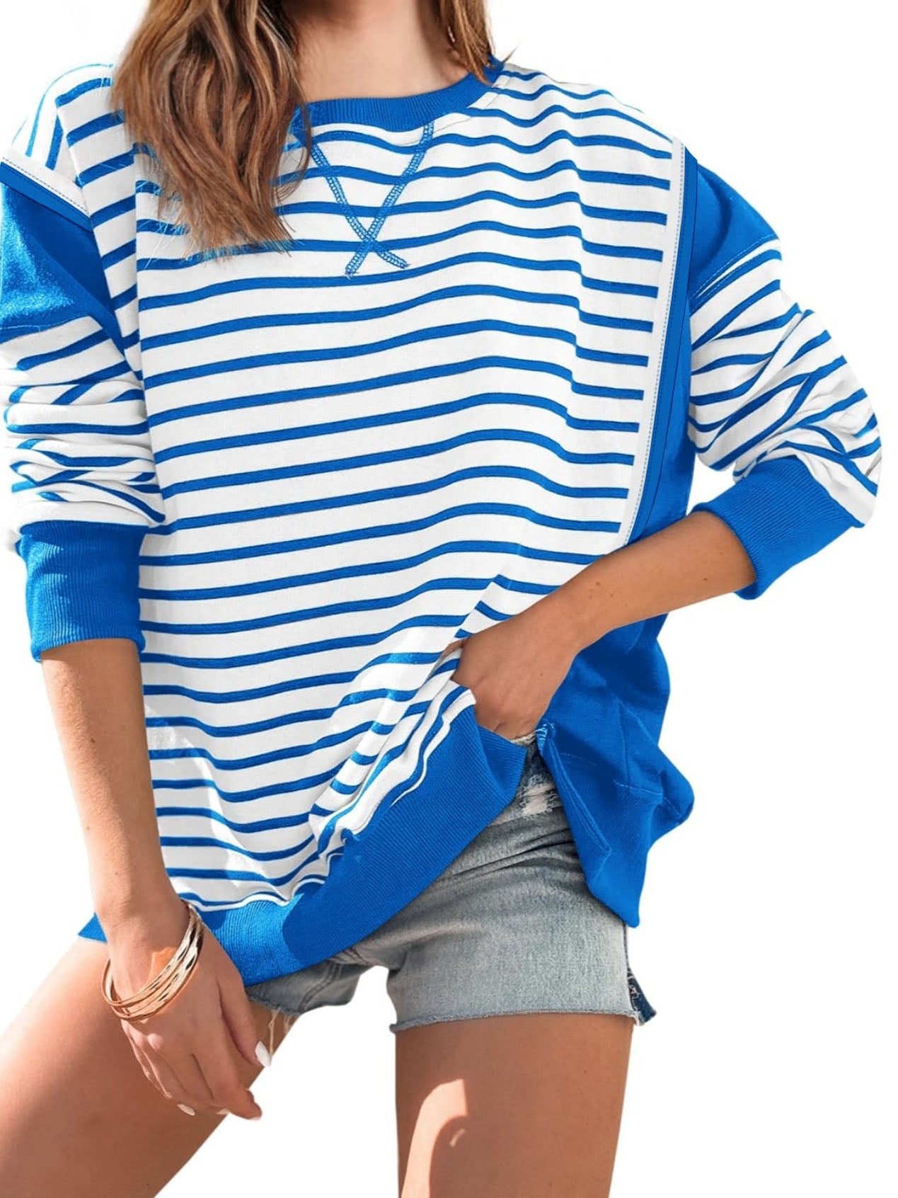 Striped Long-Sleeve Top