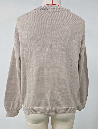 Casual Crewneck Knit Sweater