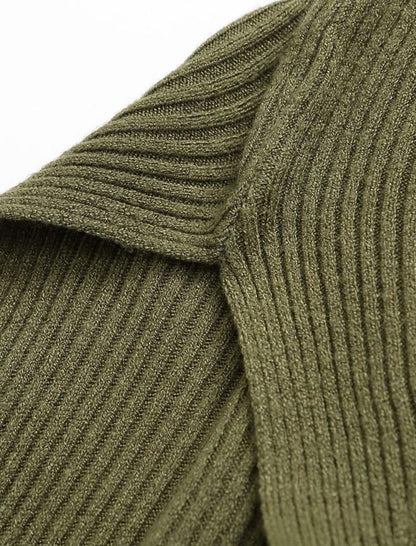 Relaxed Fit Ribbed Knit Sweater