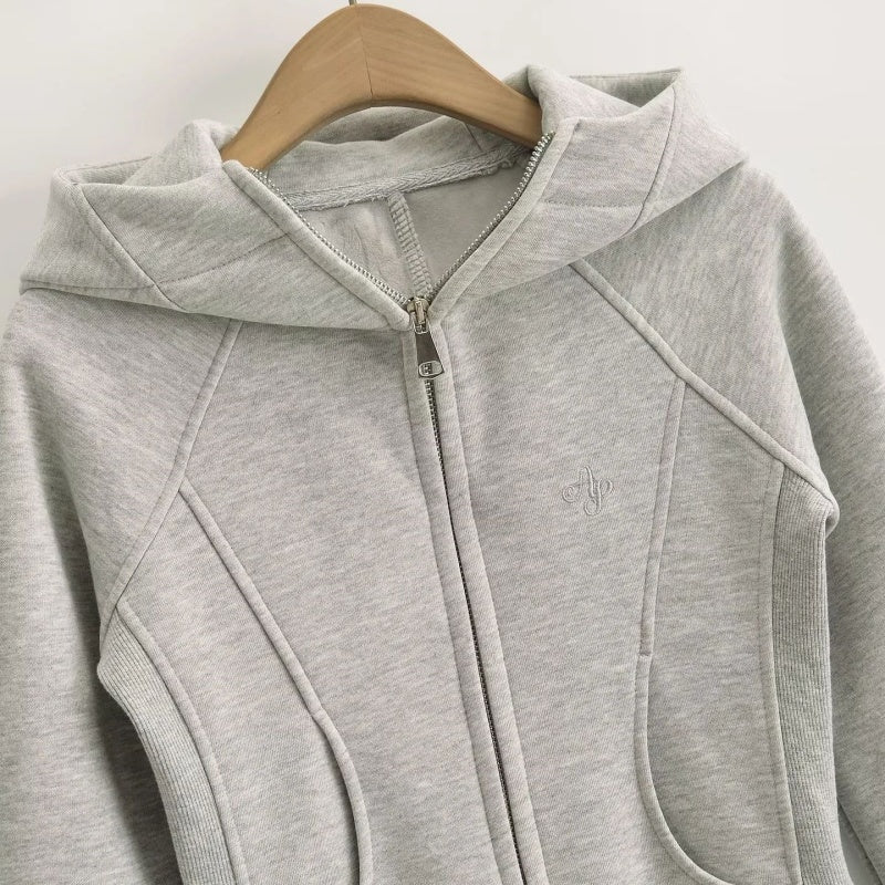 Zip-Up Slim Fit Fleece Jacket