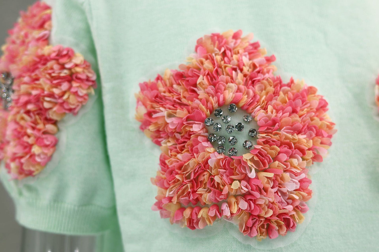 Floral Applique Knit Top