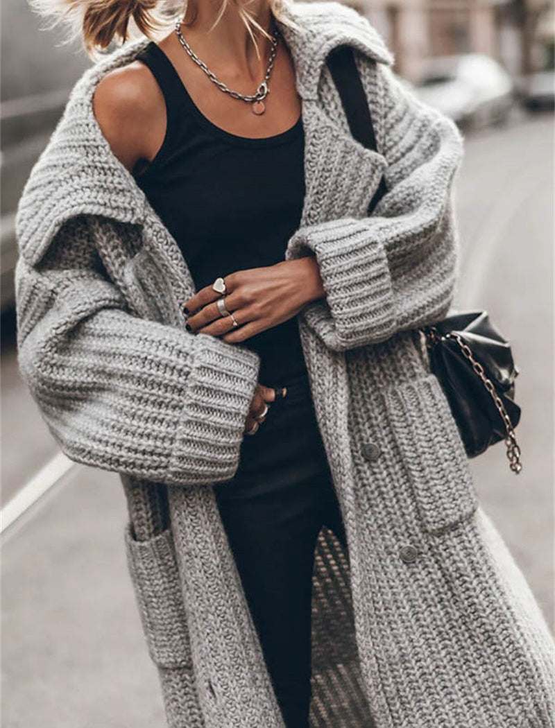 Chunky Knit Open-Front Cardigan