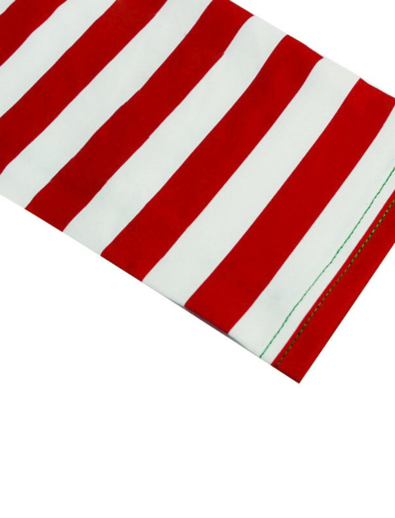 Festive Striped Holiday Leggings