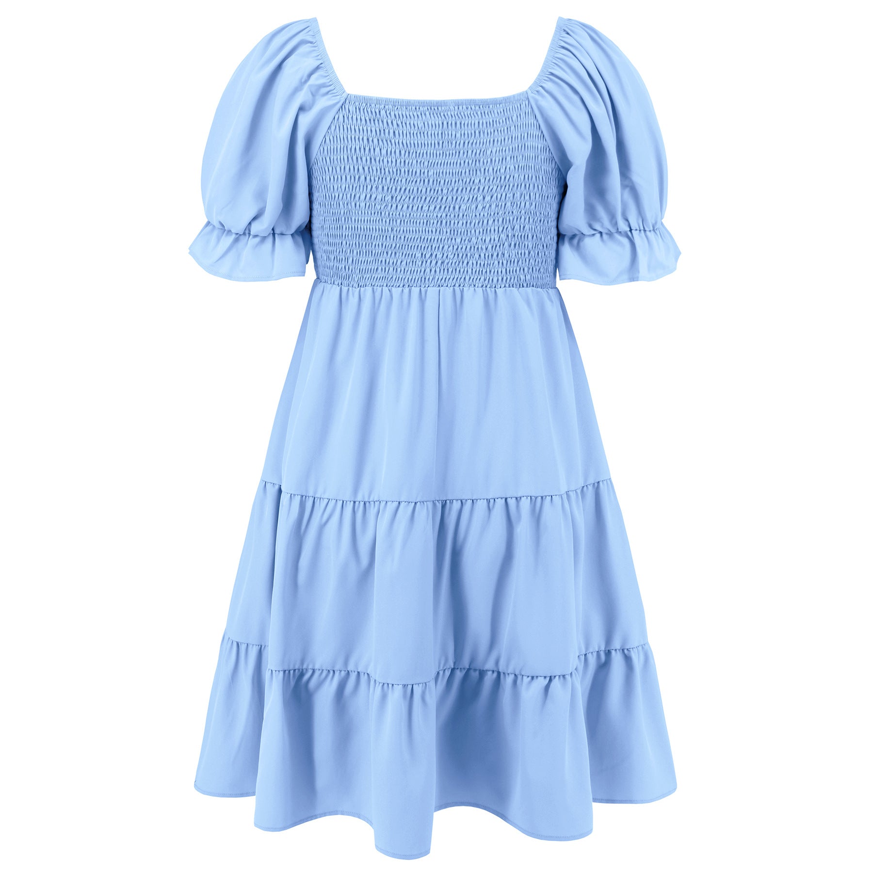 Off-Shoulder Smocked Mini Dress