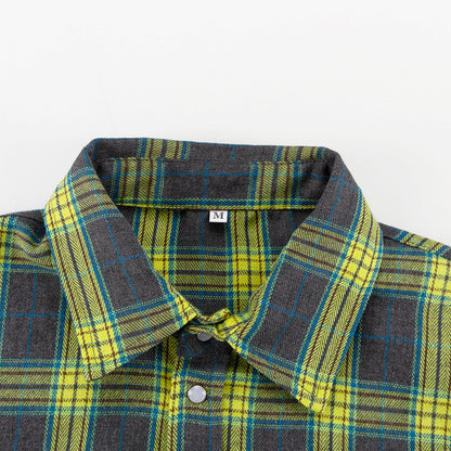 Plaid Button-Front Shirt