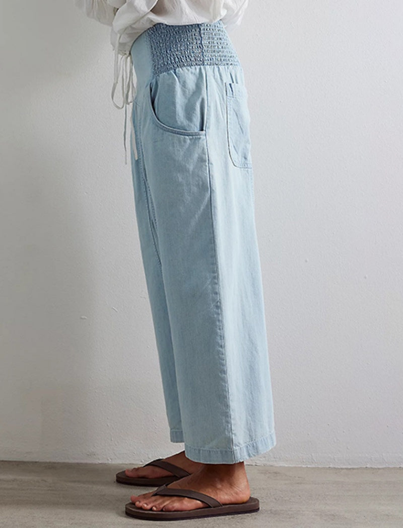 Relaxed Fit Cropped Harem Pants