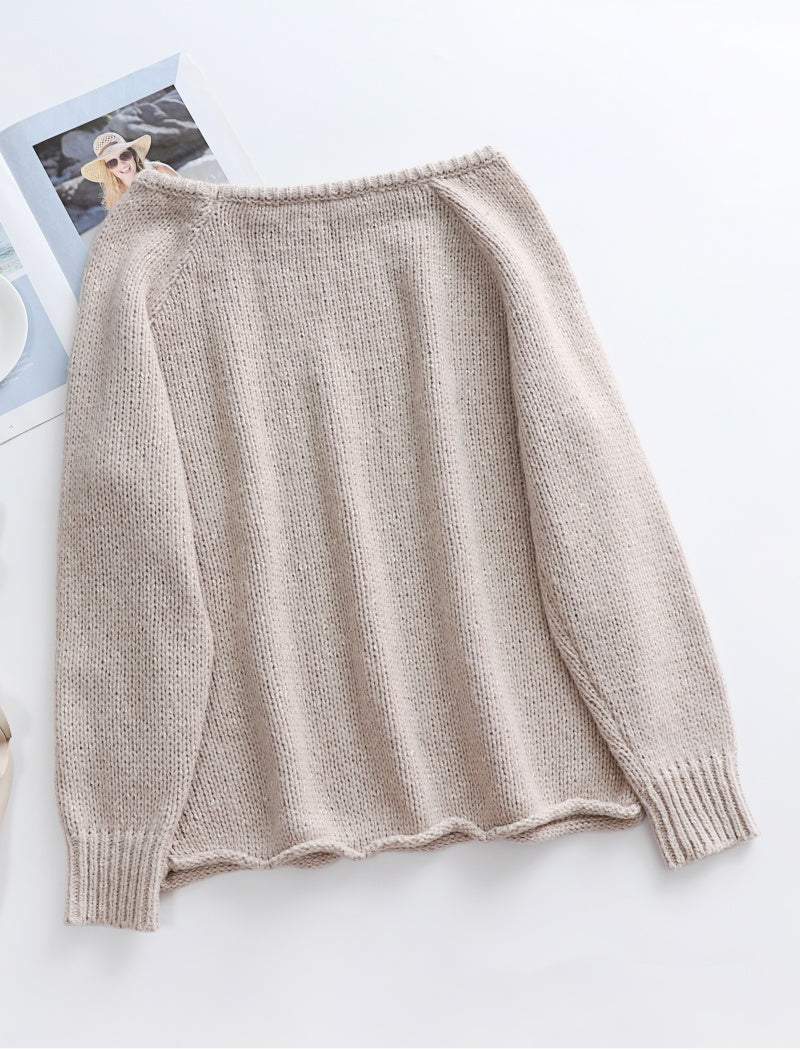 Off Shoulder Knit Pullover