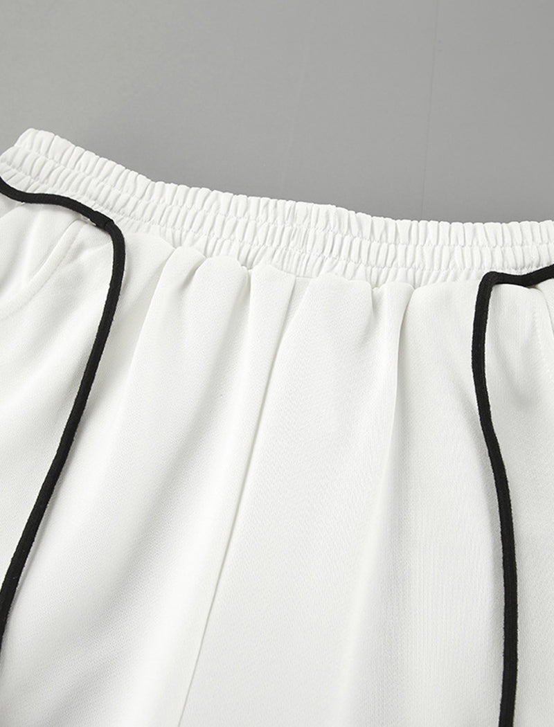 Striped Color-Block Pants