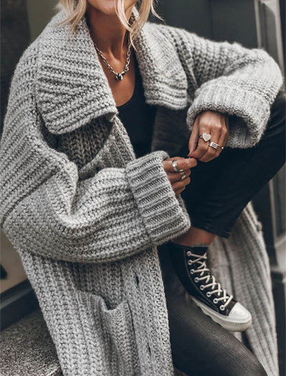 Chunky Knit Open-Front Cardigan