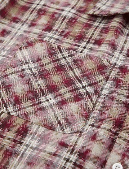 Plaid Collar Loose Long Sleeve Casual Shirt