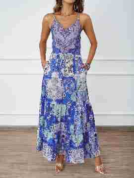 DVL407017D Bohemian Maxi Cami Dress