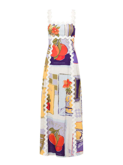 Printed Sleeveless Maxi Dress