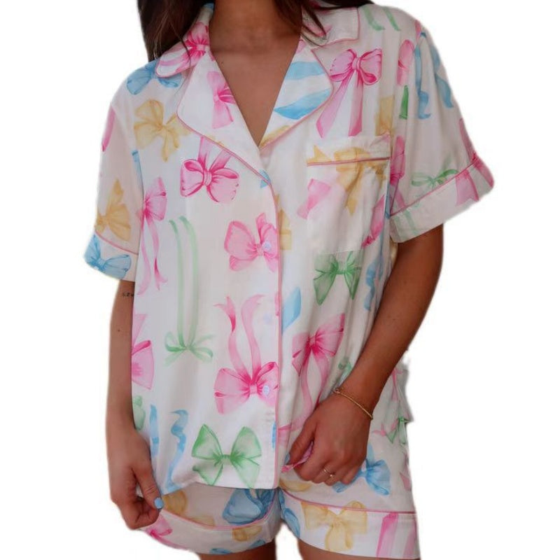 Butterfly Print Short Pajama Set