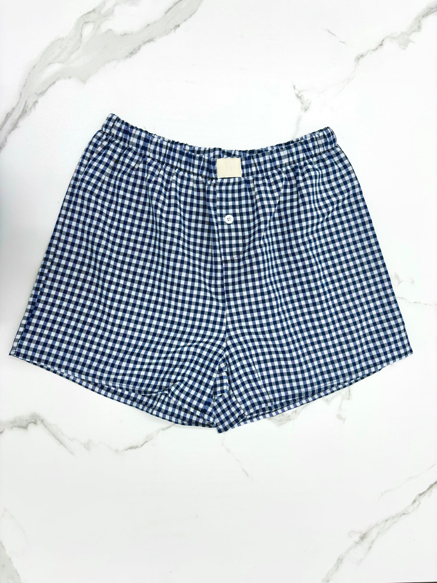 Gingham High-Rise Shorts