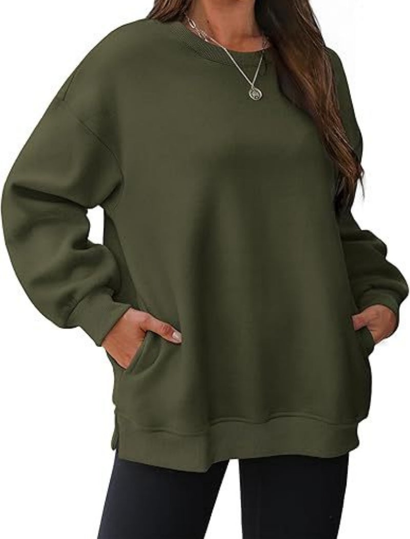 Oversized Long Sleeve Top with Pockets