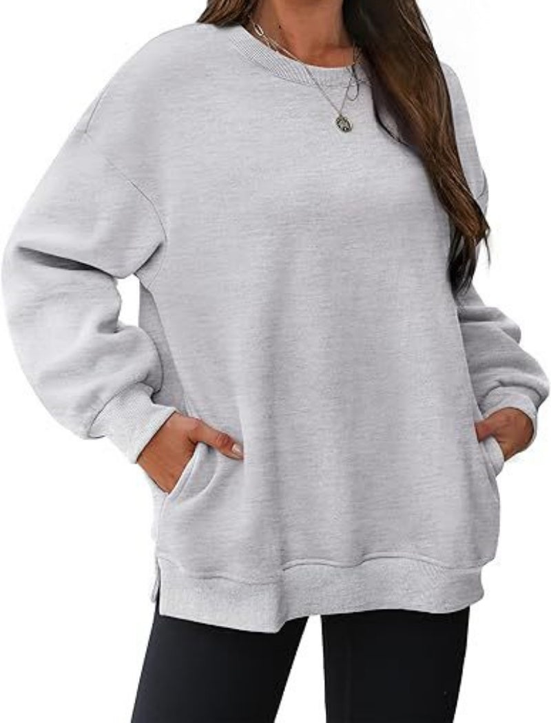 Oversized Long Sleeve Top with Pockets