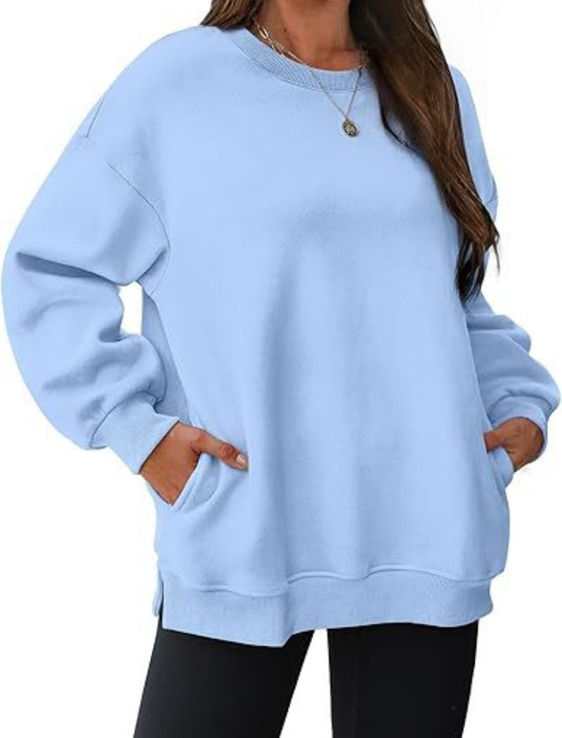 Oversized Long Sleeve Top with Pockets