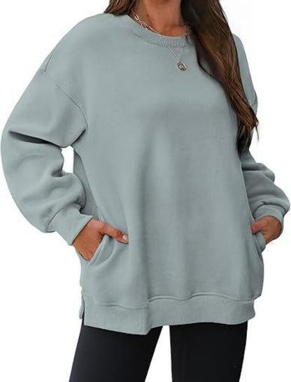 Oversized Long Sleeve Top with Pockets