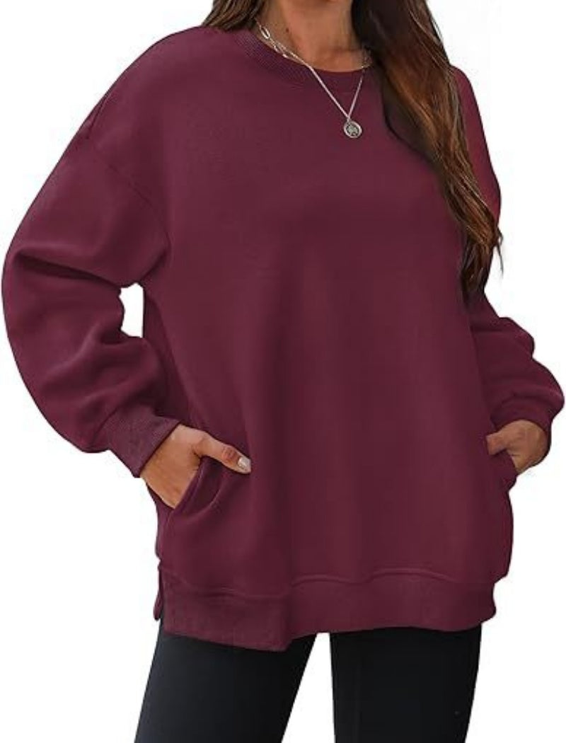 Oversized Long Sleeve Top with Pockets