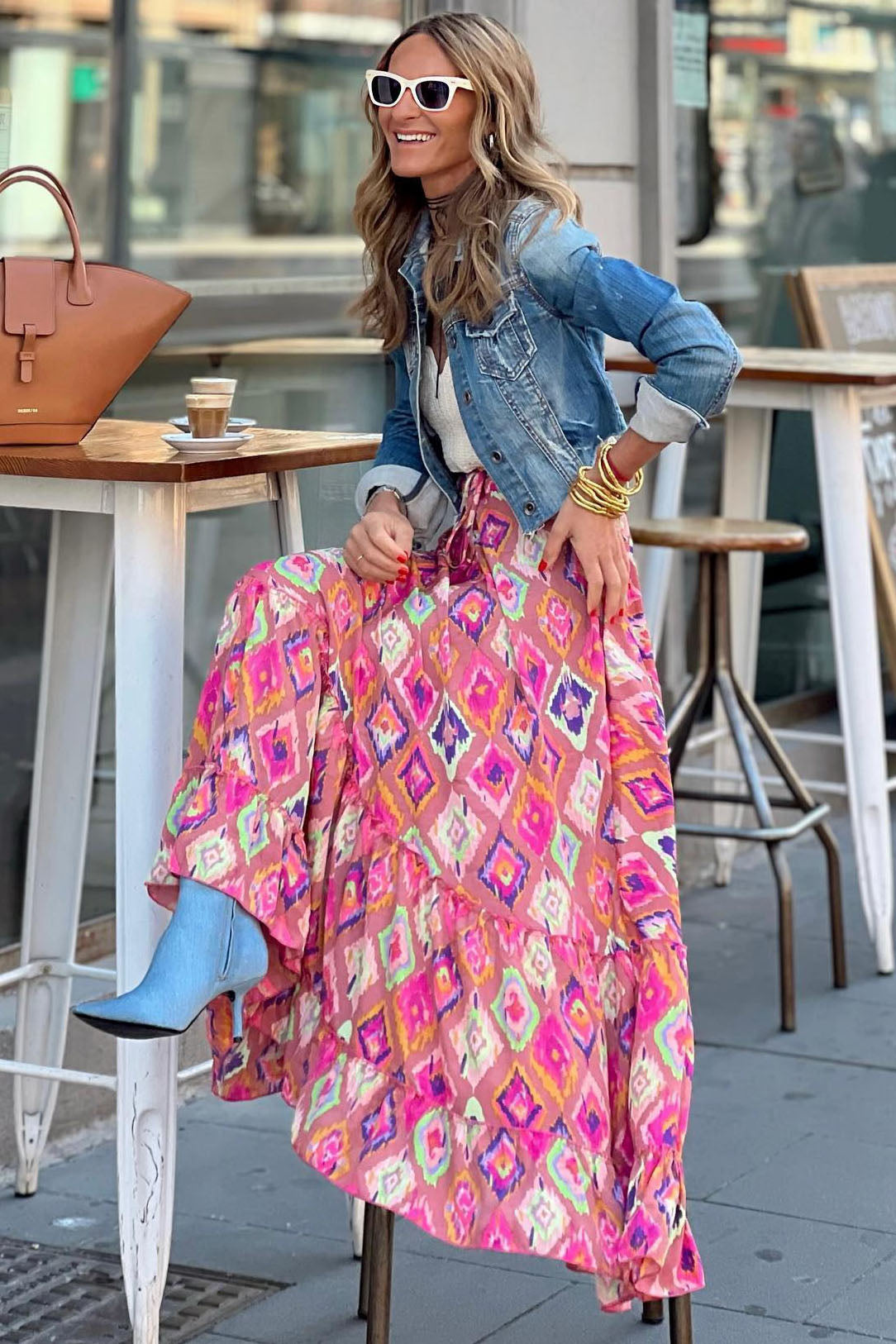 Paisley Print Maxi Skirt