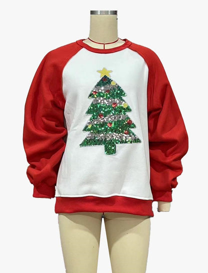 Christmas Tree Raglan Sleeve Top