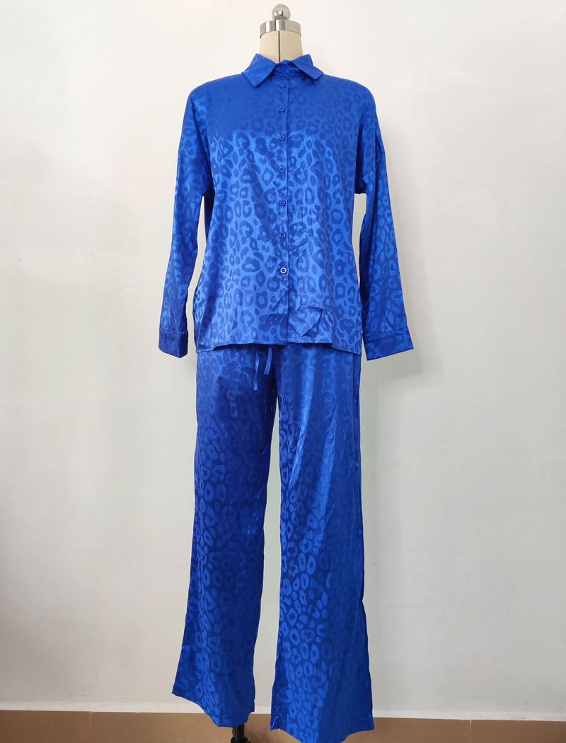 Leopard Print Shirt and Pants Set [NON-RETURNABLE]