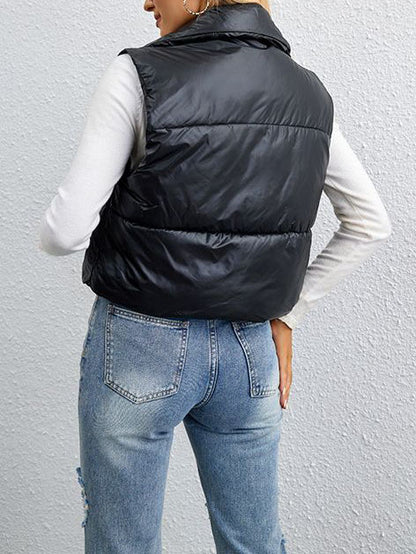 Cropped Puffer Vest