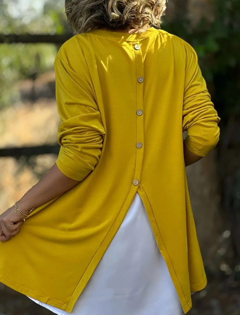 Layered Back Button-Down Top