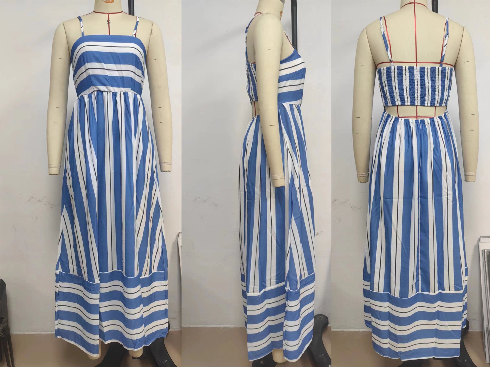 Striped Maxi Cami Dress