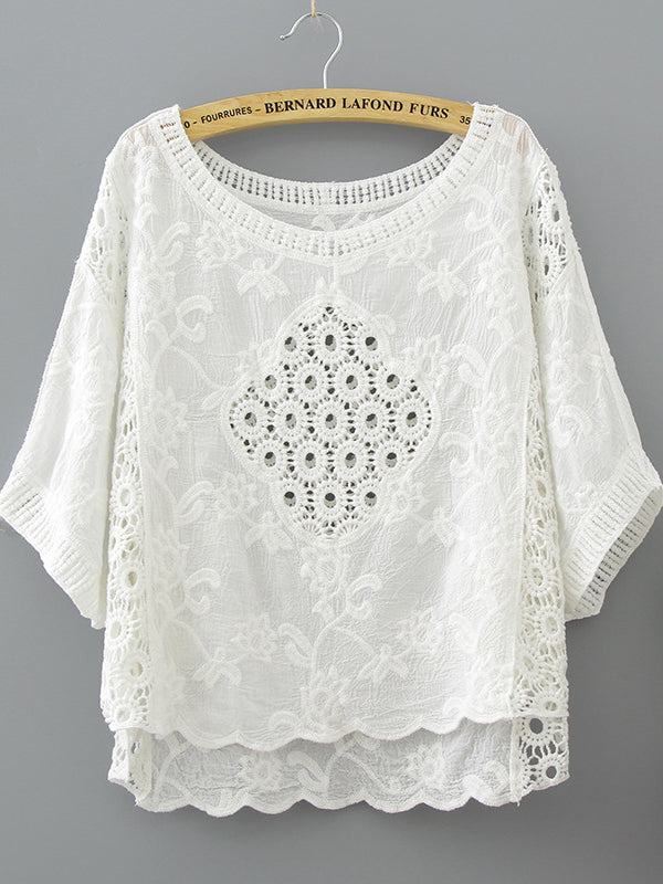 Eyelet Knit Shawl