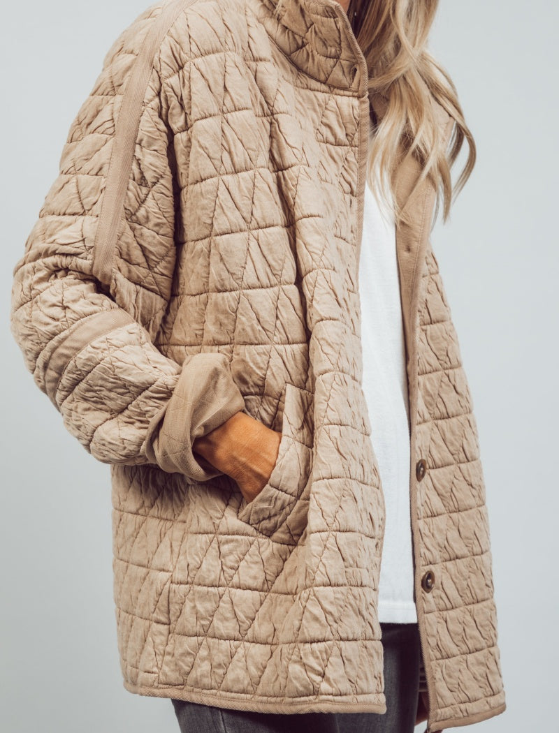 Oversized Lapel Botton-Up Coat