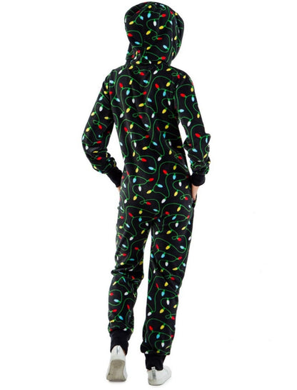 Snowman Print Hooded Onesie