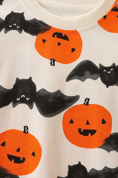 Pumpkin and Bat Top (Kids)