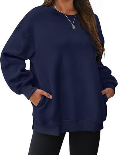 Oversized Long Sleeve Top with Pockets